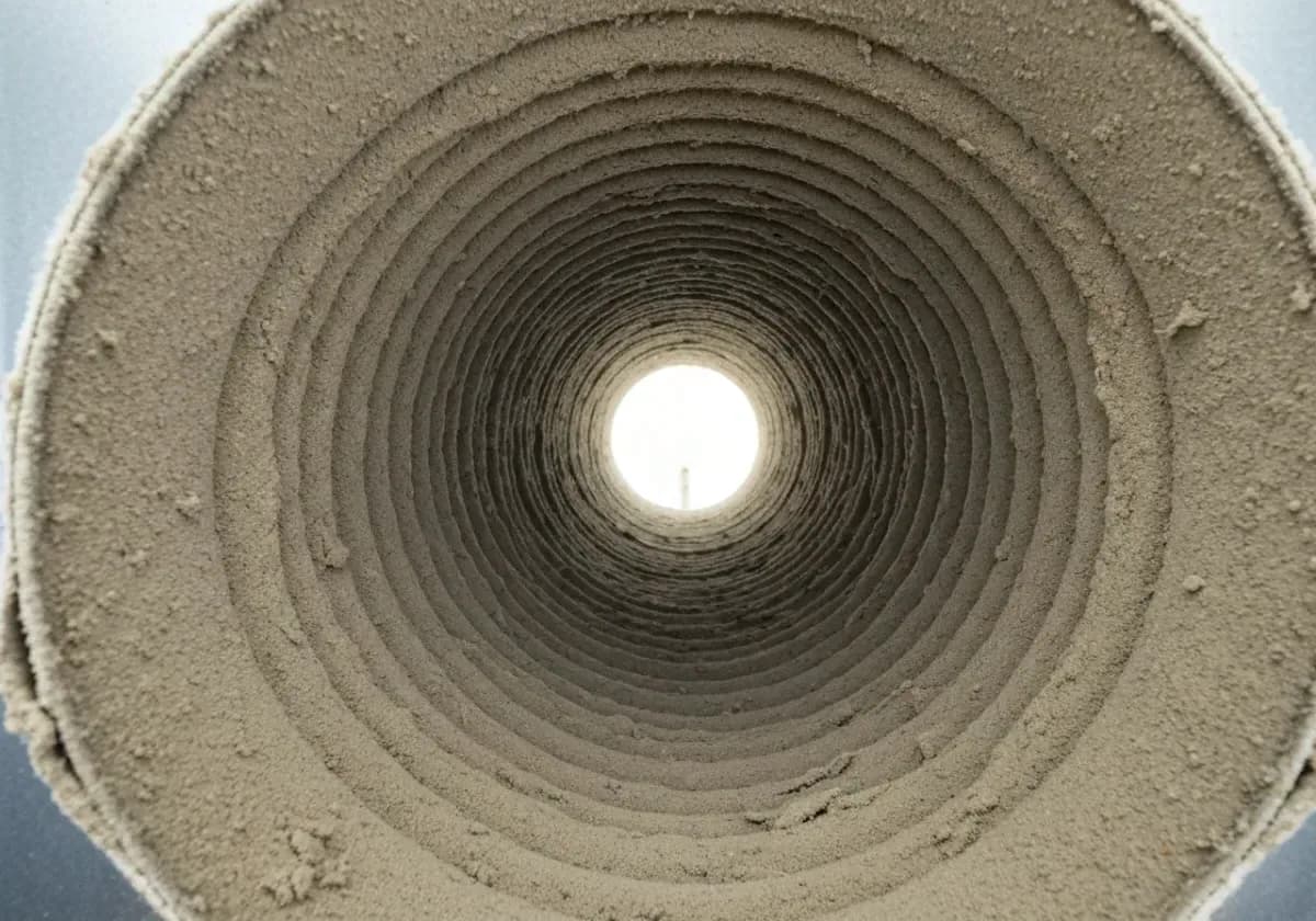 Before — air duct cleaning: Dust-heavy supply ducts cleaned out for clearer airflow room to room.