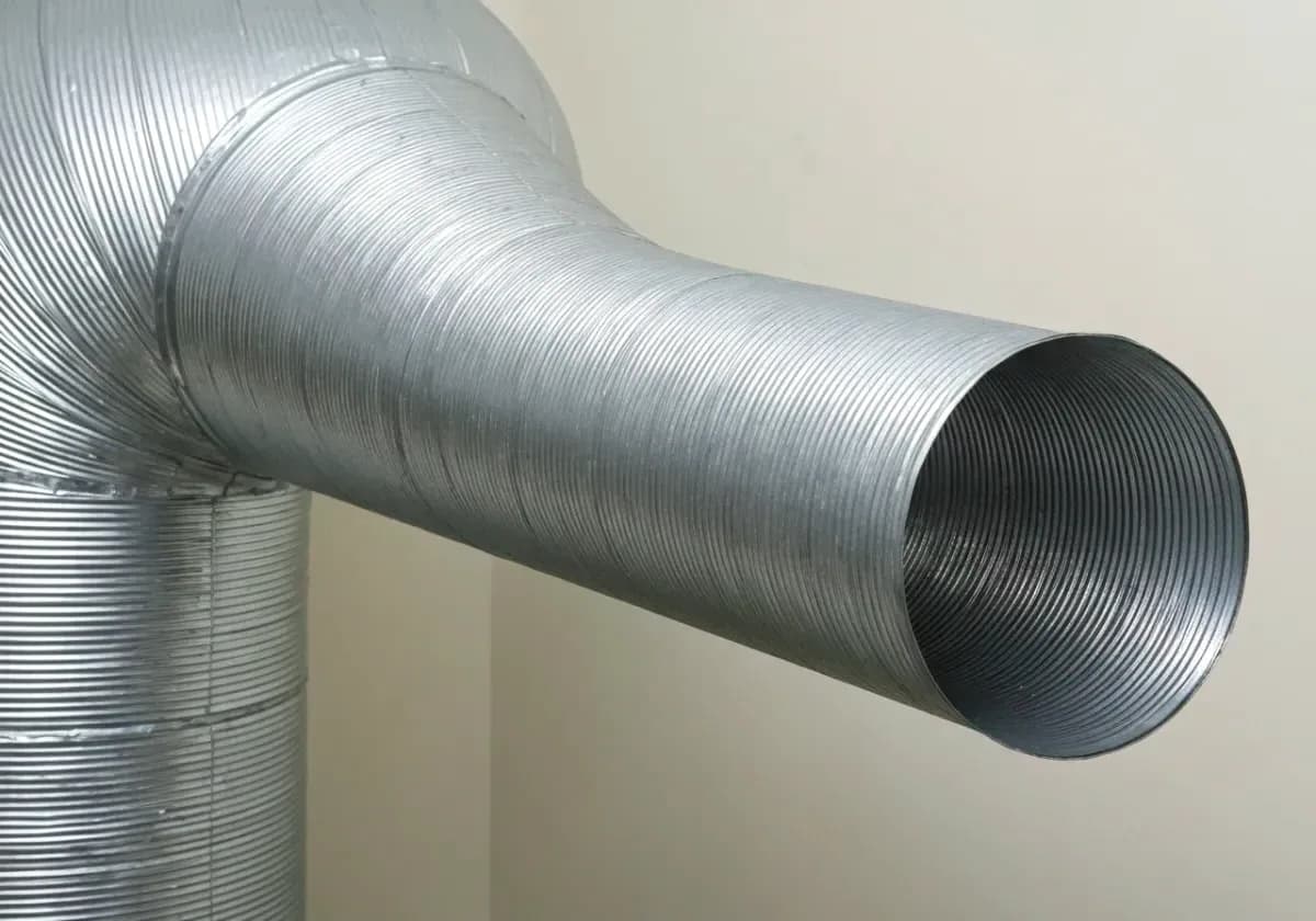 After — dryer vent cleaning: A lint-packed vent run cleared end to end for a cooler, faster dryer.