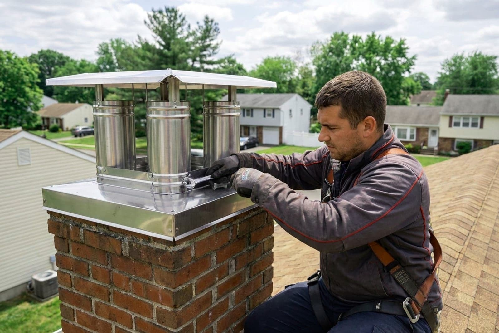 Chimney Cap Installation in Washington — stainless steel chimney cap installation