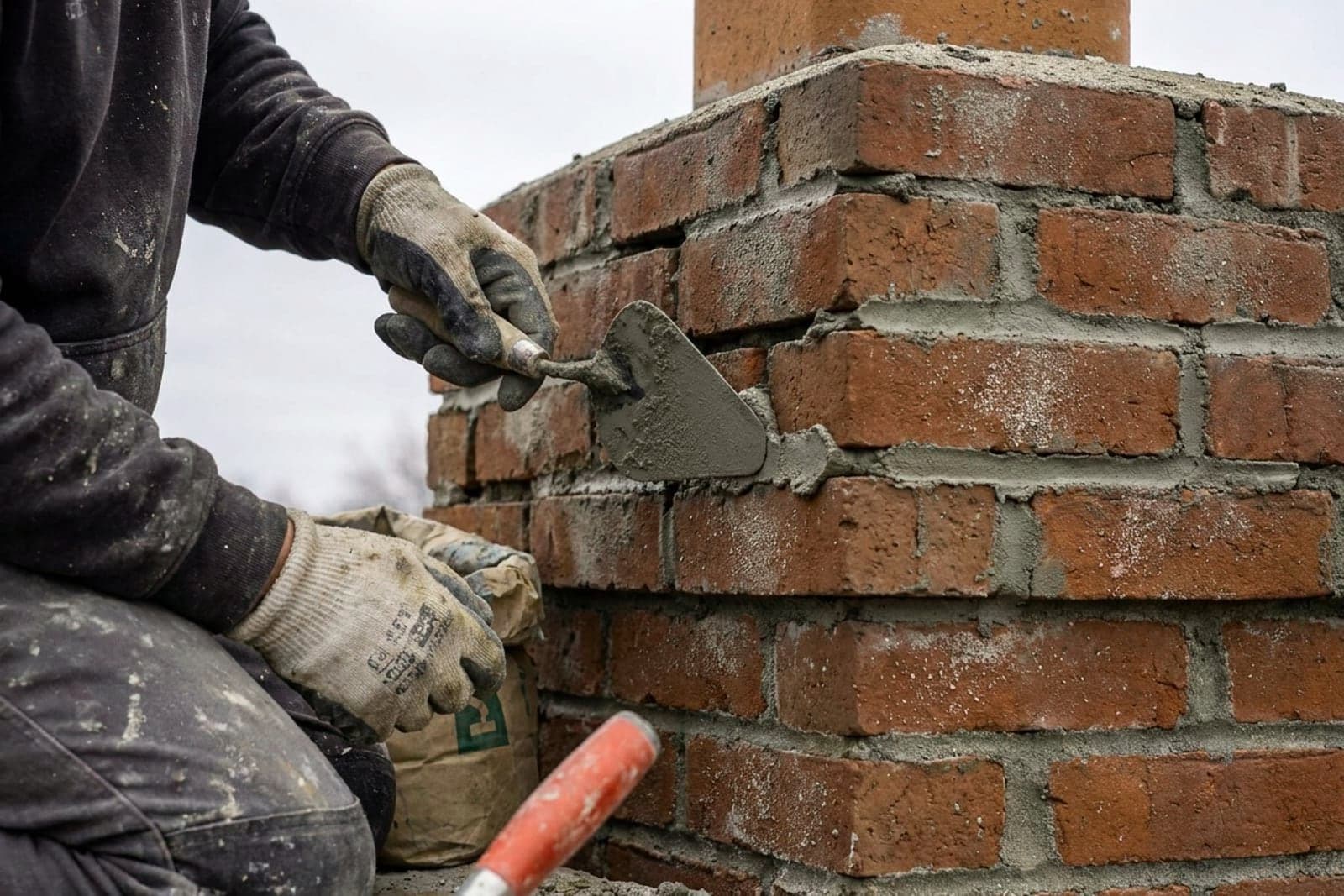 Chimney Repair in Washington — masonry repair on a brick chimney