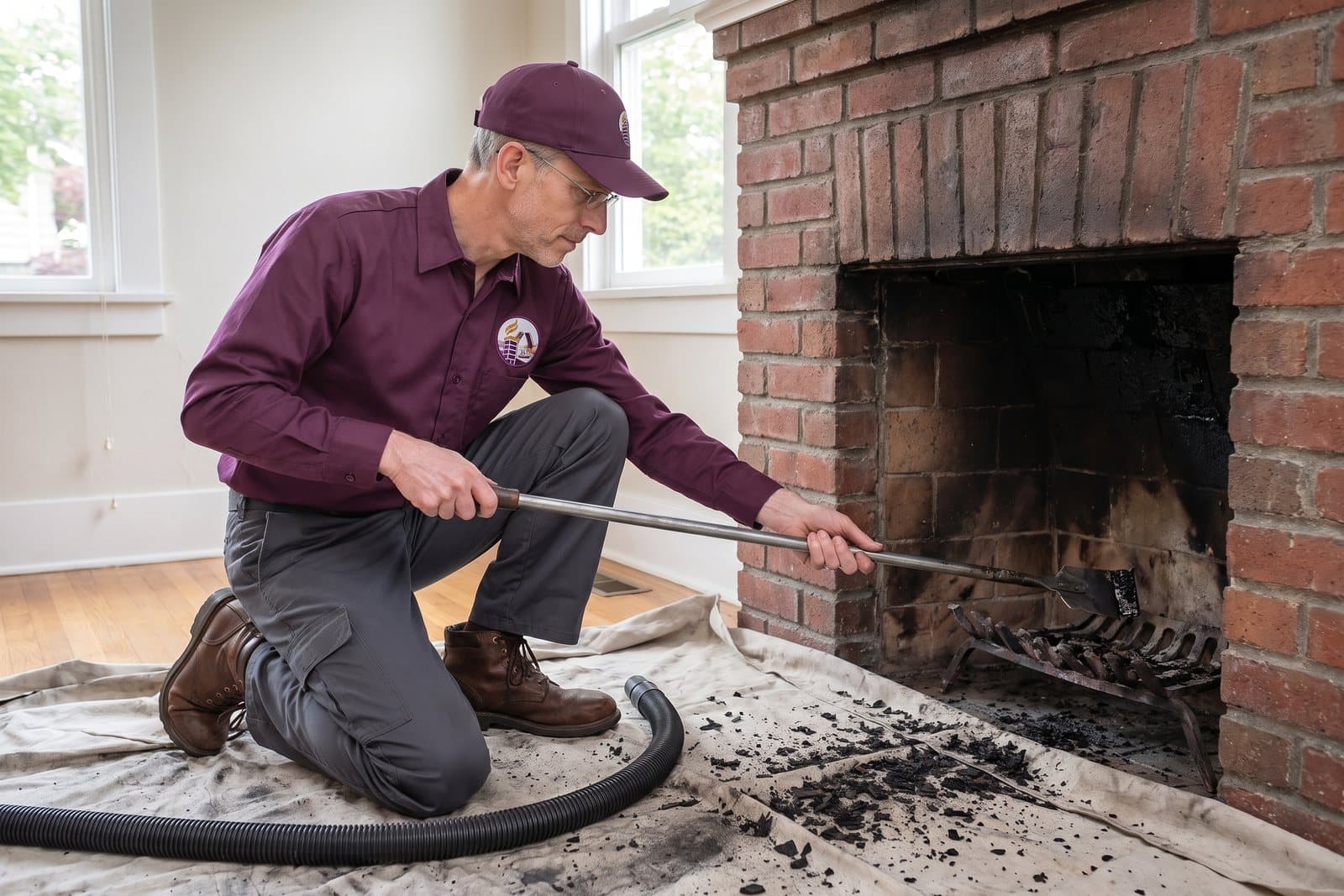 Creosote removal from a chimney flue