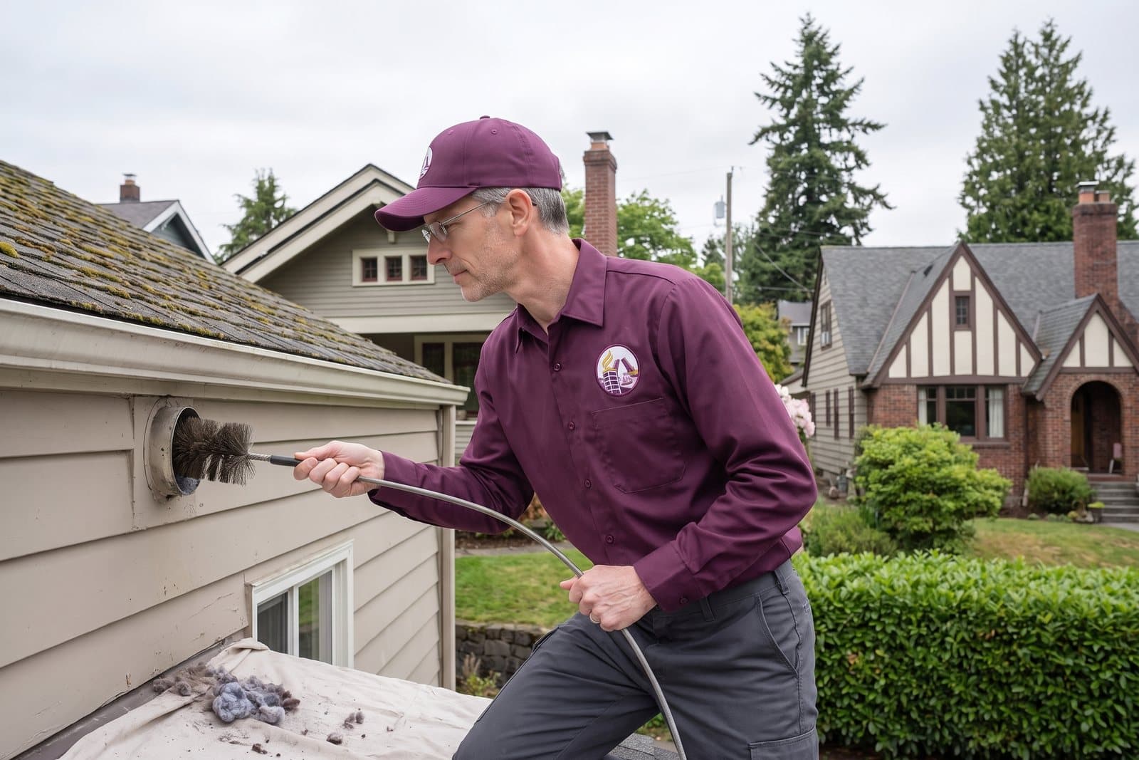 Dryer vent cleaning to prevent fire hazards